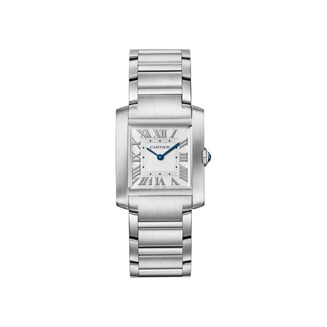 cartier montre tank francaise mm acier scatola